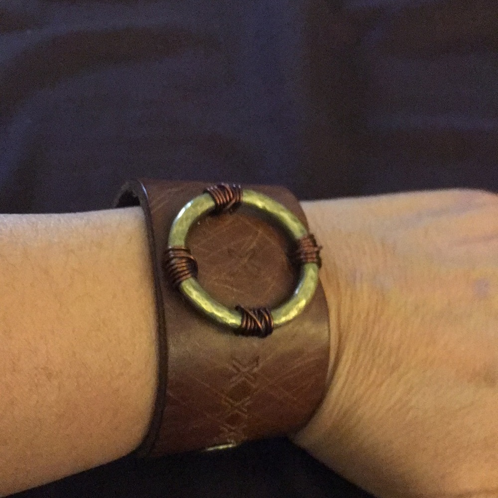 Unisex Leather X Cuff